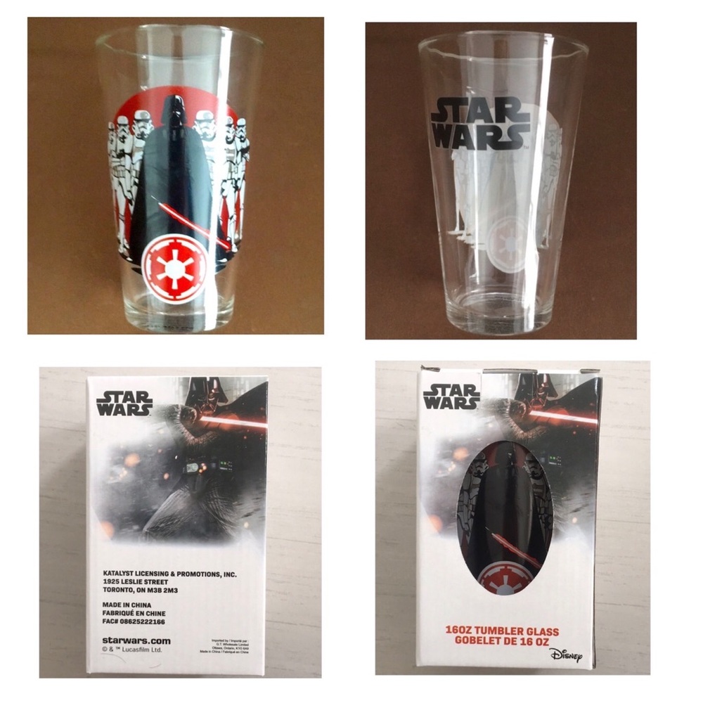 Star Wars Darth Vader 16oz Glass Tumbler - NEW WITH TAGS